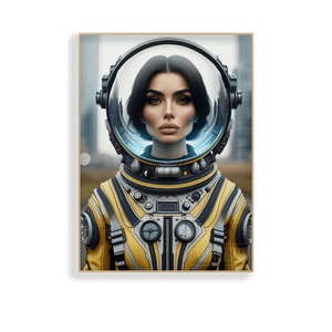 Quadro Decorativo Astronauta Bela - vista aproximada da impressão