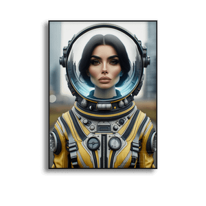 Quadro Decorativo Astronauta Bela - quadro decorativo em ambiente decorado