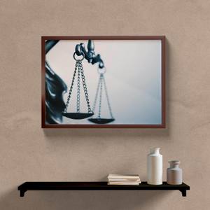 Quadro Decorativo Balança do Direito - vista aproximada da impressão