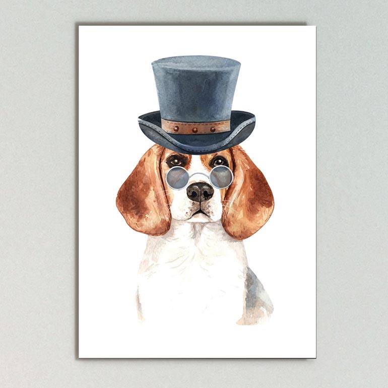 Quadro Decorativo Beagle - quadro decorativo em ambiente decorado