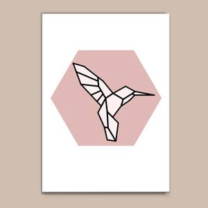 Quadro Decorativo Beija-Flor - quadro decorativo em ambiente decorado