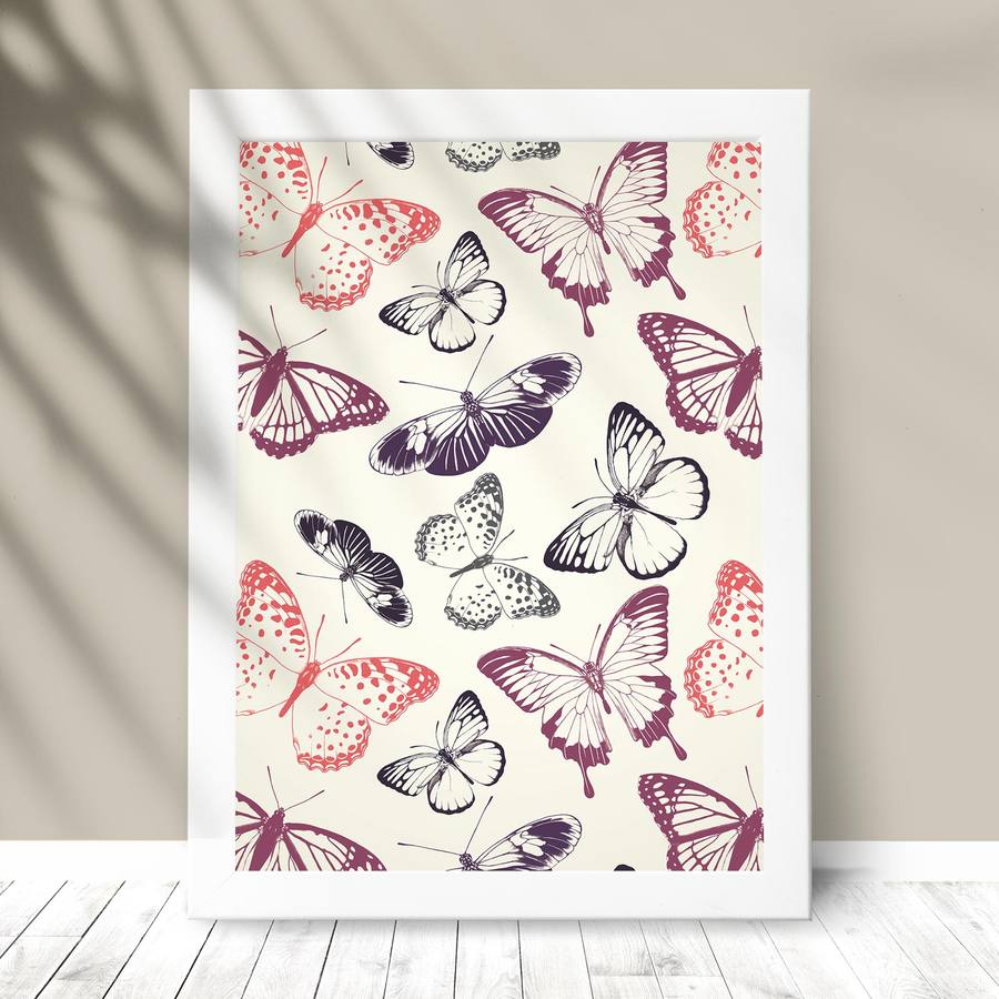 Quadro Decorativo Borboletas | Wallze