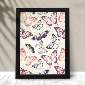Quadro Decorativo Borboletas - detalhe da moldura e acabamento