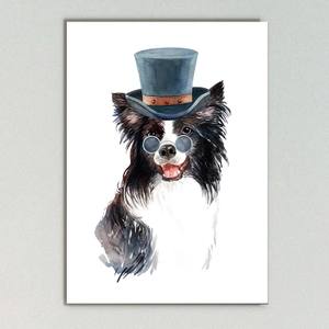 Quadro Decorativo Border Collie - quadro decorativo em ambiente decorado
