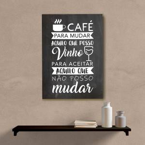 Quadro Decorativo Café para mudar aqui que eu posso - quadro decorativo em ambiente decorado