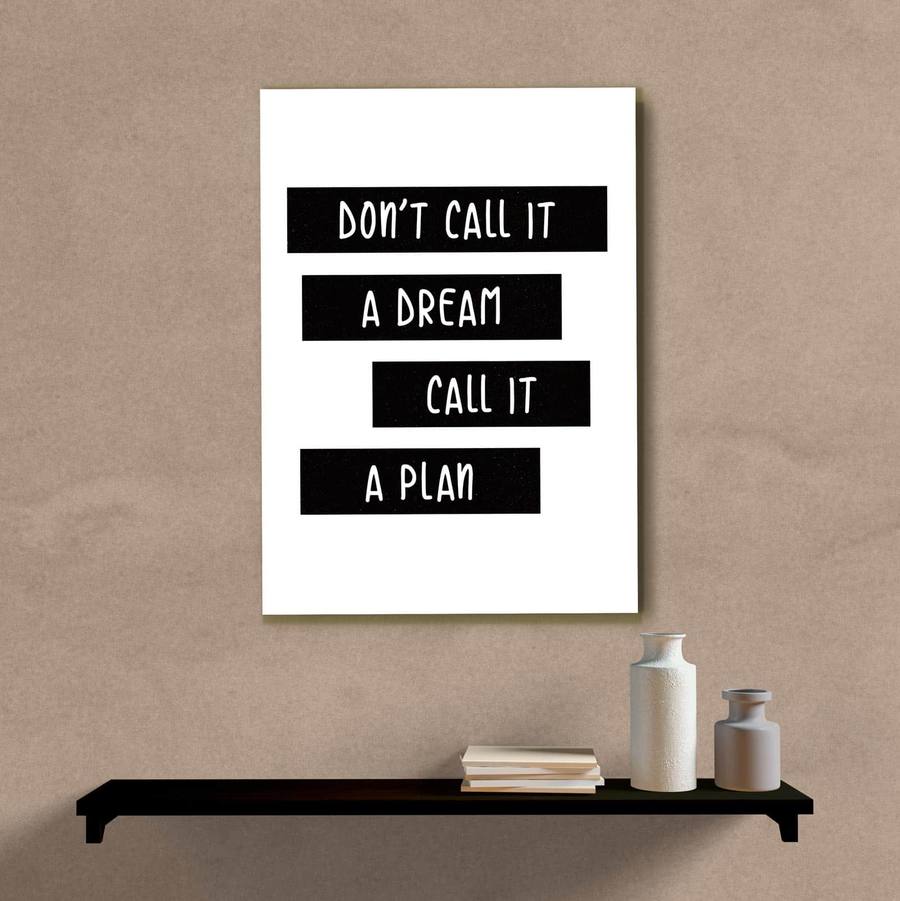 Quadro Decorativo Call It A Plan - quadro decorativo em ambiente decorado