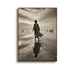 Quadro Decorativo Caminhada Sobre as Águas - vista aproximada da impressão