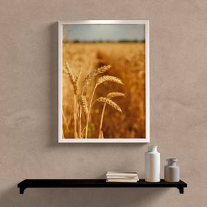 Quadro Decorativo Campo com Trigo - detalhe da moldura e acabamento
