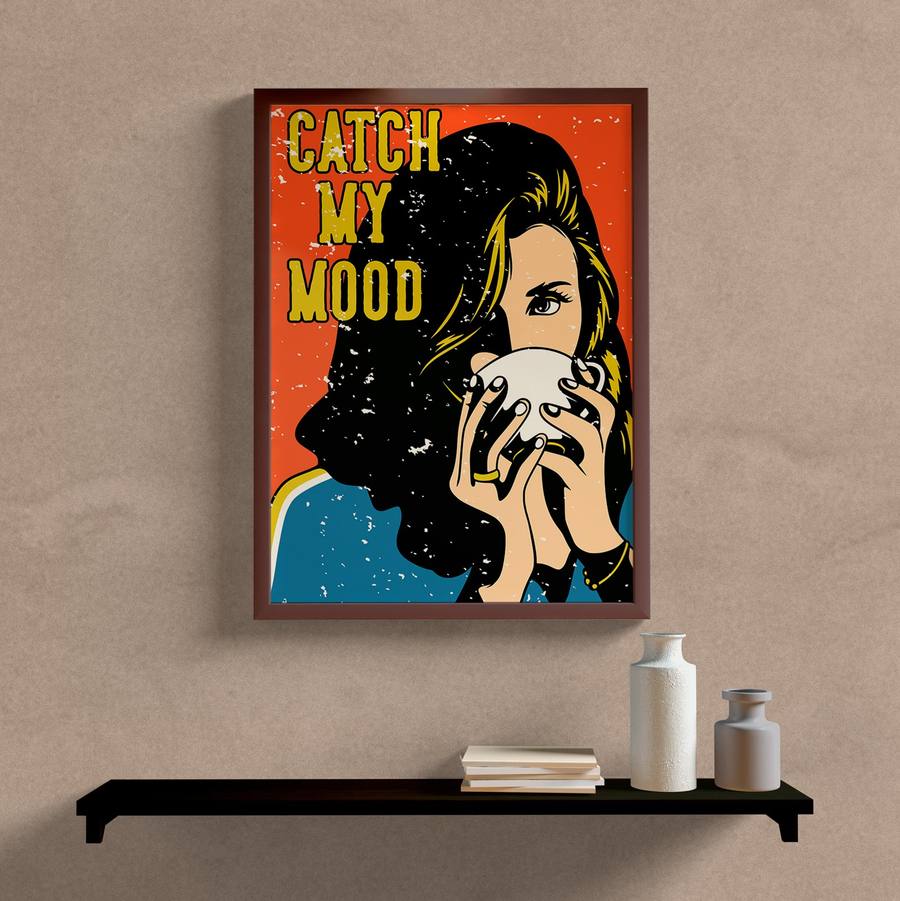 Quadro Decorativo Catch My Mood - vista aproximada da impressão