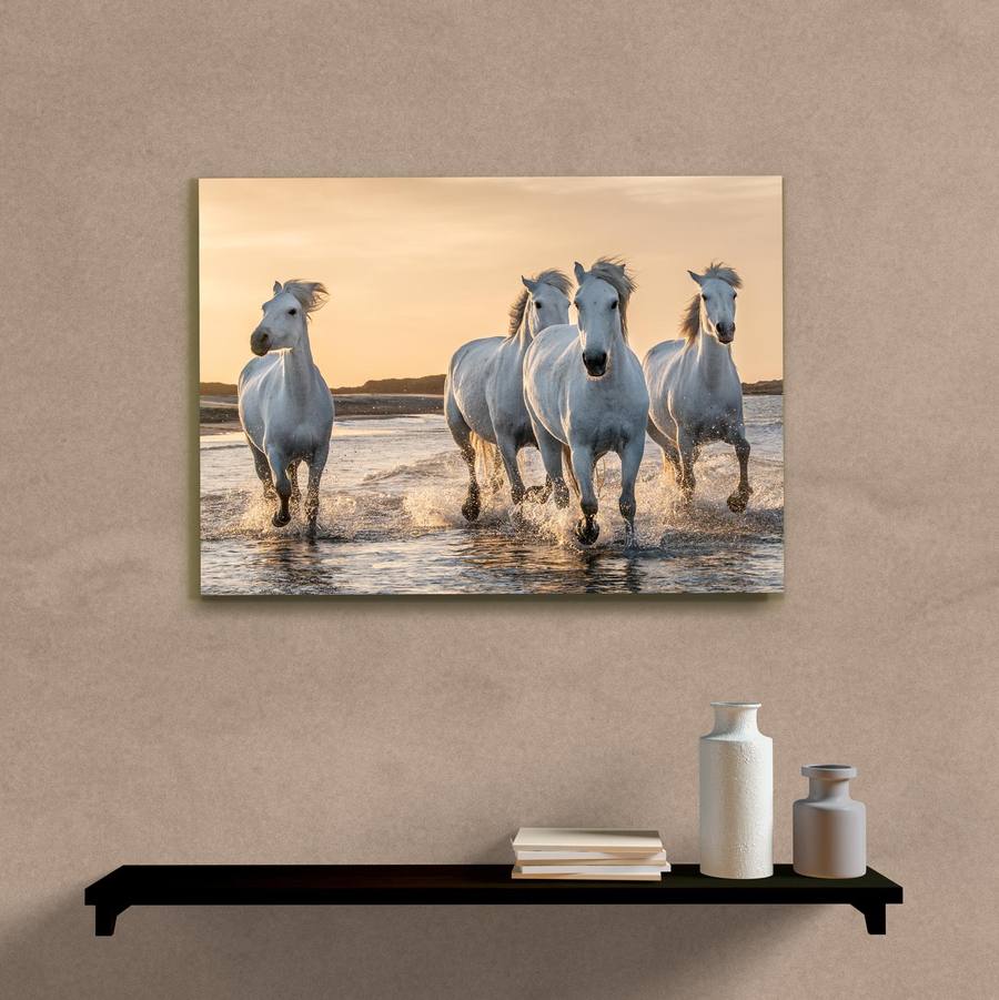 Quadro Decorativo Cavalos - quadro decorativo em ambiente decorado
