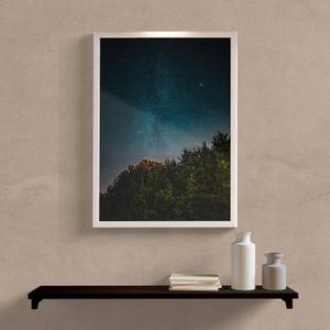 Quadro Decorativo Céu Estrelado - detalhe da moldura e acabamento