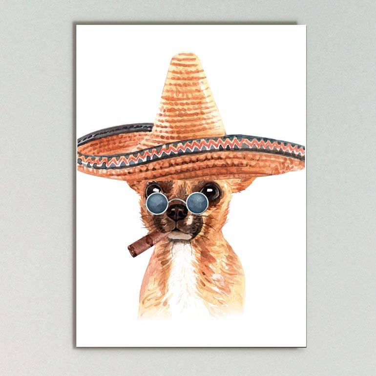 Quadro Decorativo Chihuahua - quadro decorativo em ambiente decorado
