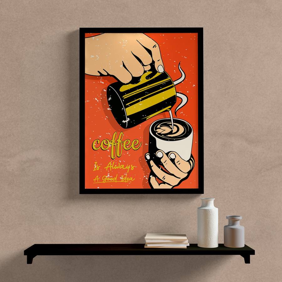 Quadro Decorativo Coffee - quadro decorativo em ambiente decorado