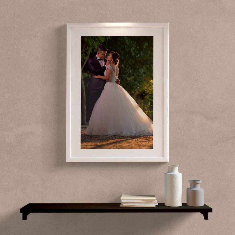 Quadro Decorativo Com Foto Colorida - detalhe da moldura e acabamento