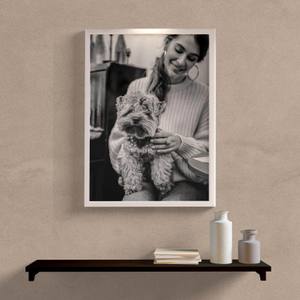 Quadro Decorativo Com Foto Preta e Branca II - detalhe da moldura e acabamento