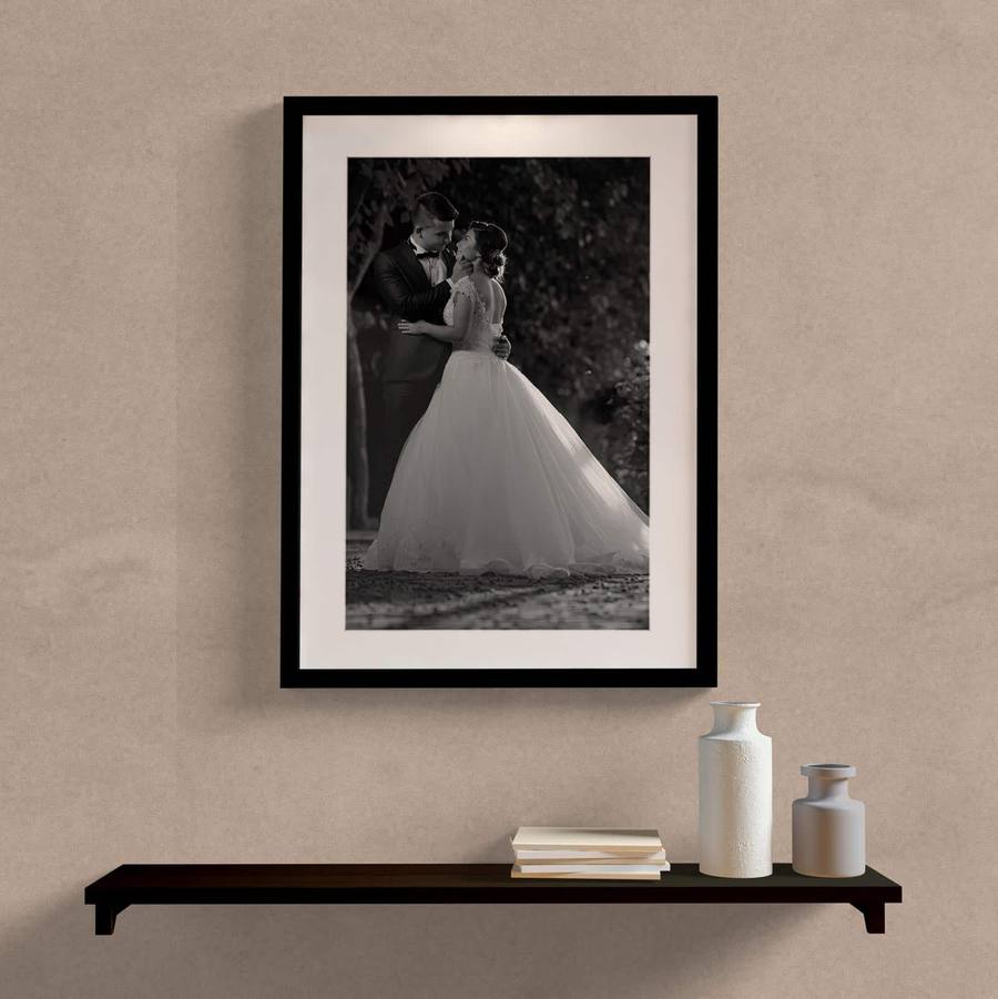 Quadro decorativo com foto preto e branco