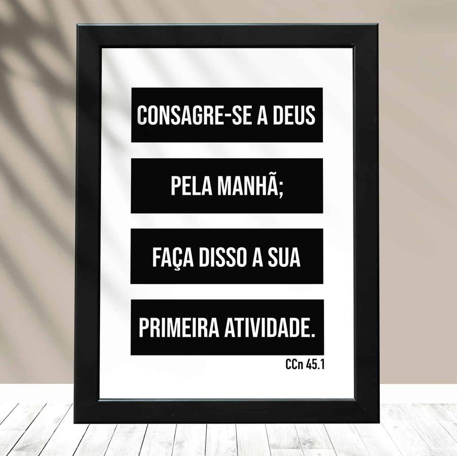Quadro Decorativo Consagre-se a Deus | Wallze