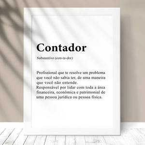 Quadro Decorativo Contador - detalhe da moldura e acabamento