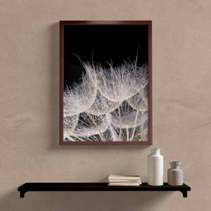 Quadro Decorativo Dente de Leão Preto e Branco - vista aproximada da impressão