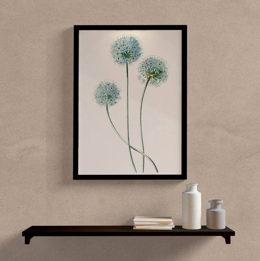 Quadro Decorativo Dente de Leão - detalhe da moldura e acabamento