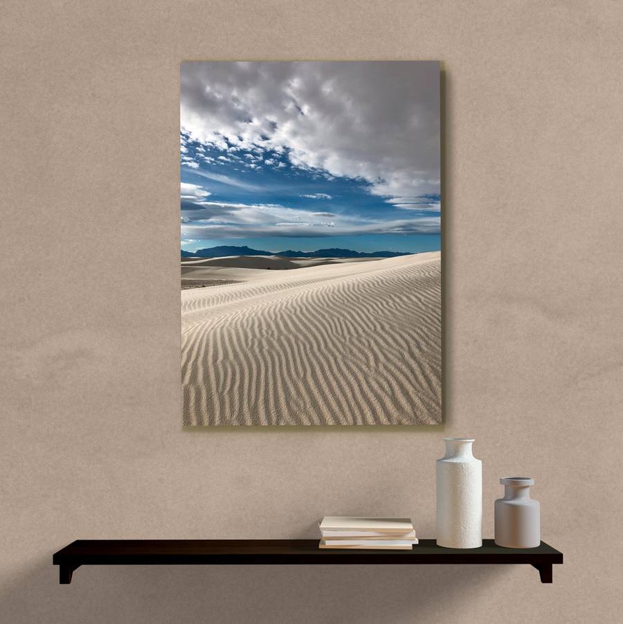 Quadro Decorativo Deserto com Céu Azul - quadro decorativo em ambiente decorado