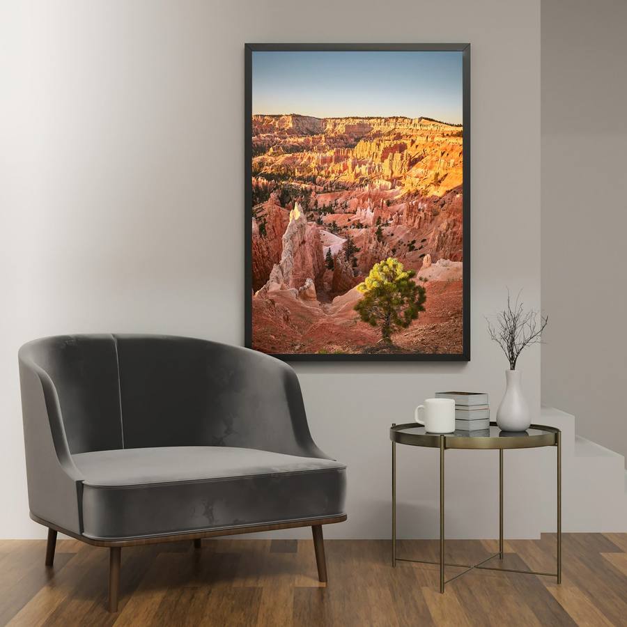 Quadro Decorativo Desfiladeiro de Bryce - vista aproximada da impressão