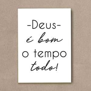 Quadro Decorativo Deus é bom o tempo todo - quadro decorativo em ambiente decorado