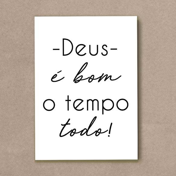 Quadro Decorativo Deus é bom o tempo todo - quadro decorativo em ambiente decorado