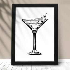 Quadro Decorativo Drink - detalhe da moldura e acabamento