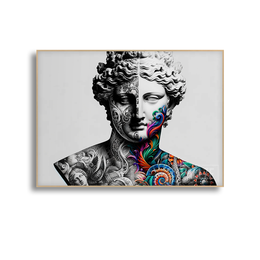 Quadro Decorativo Dualidade Revelada - vista aproximada da impressão