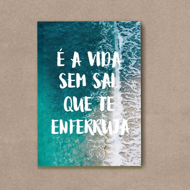 Quadro Decorativo É a vida sem sal que te enferruja - quadro decorativo em ambiente decorado