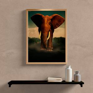 Quadro Decorativo Elefante - quadro decorativo em ambiente decorado