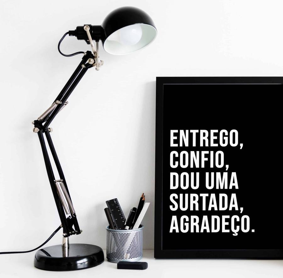 Quadro decorativo entrego confio