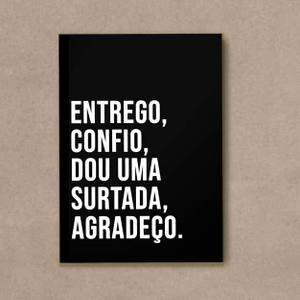 Quadro Decorativo Entrego, Confio - quadro decorativo em ambiente decorado