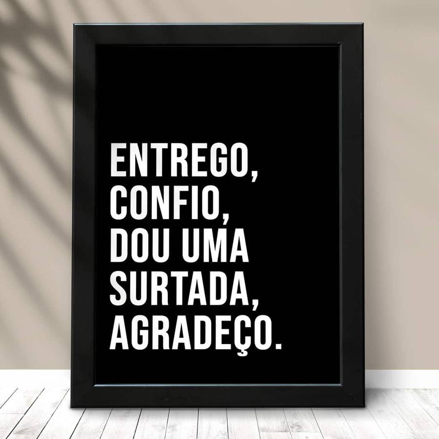 Quadro Decorativo Entrego, Confio | Wallze