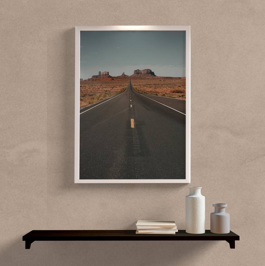 Quadro Decorativo Estrada - detalhe da moldura e acabamento