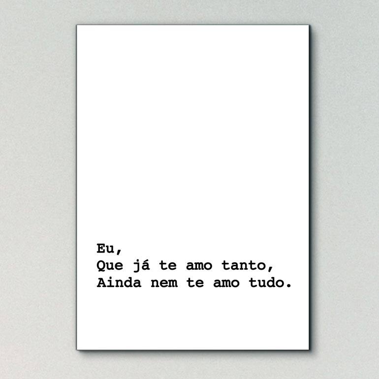 Quadro Decorativo Eu, que já te amo tanto - quadro decorativo em ambiente decorado
