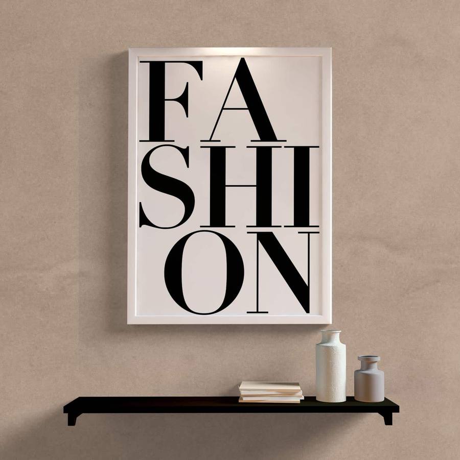 Quadro Decorativo Fashion - detalhe da moldura e acabamento
