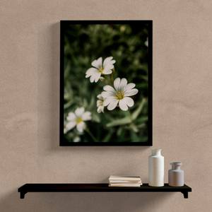 Quadro Decorativo Flor Branca - detalhe da moldura e acabamento