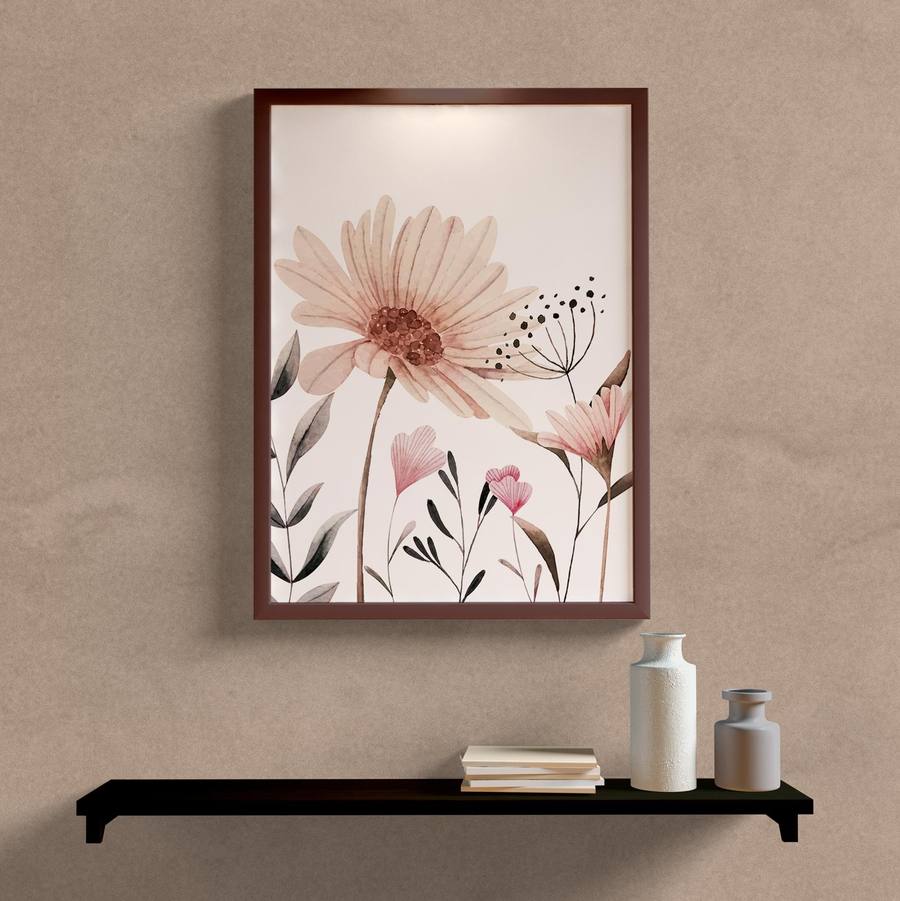 Quadro Decorativo Flores - vista aproximada da impressão