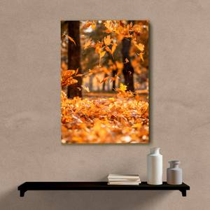Quadro Decorativo Folhas Amarelas - quadro decorativo em ambiente decorado