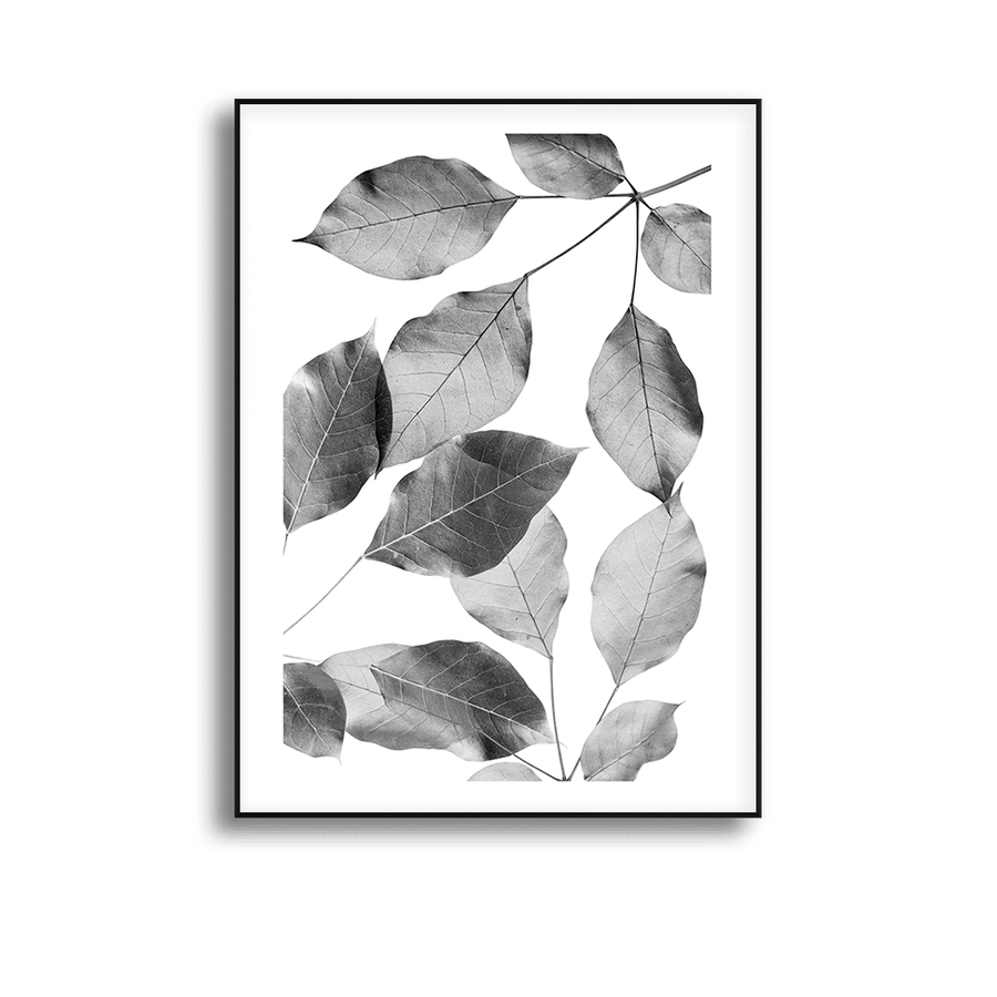 Quadro Decorativo Silhuetas Folhares - quadro decorativo em ambiente decorado