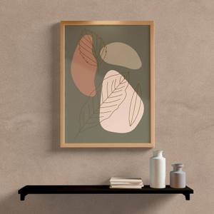 Quadro Decorativo Formas e Folhas - imagem 5