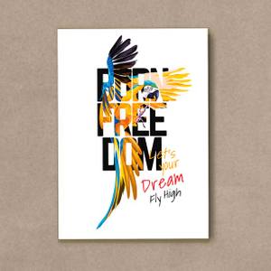 Quadro Decorativo Freedom - quadro decorativo em ambiente decorado