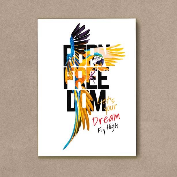 Quadro Decorativo Freedom - quadro decorativo em ambiente decorado