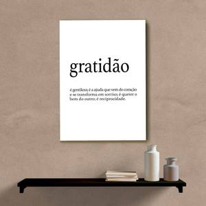 Quadro Decorativo Gratidão - quadro decorativo em ambiente decorado