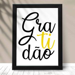 Quadro Decorativo Gratidão | Wallze