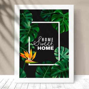 Quadro Decorativo Home Folhagem - detalhe da moldura e acabamento