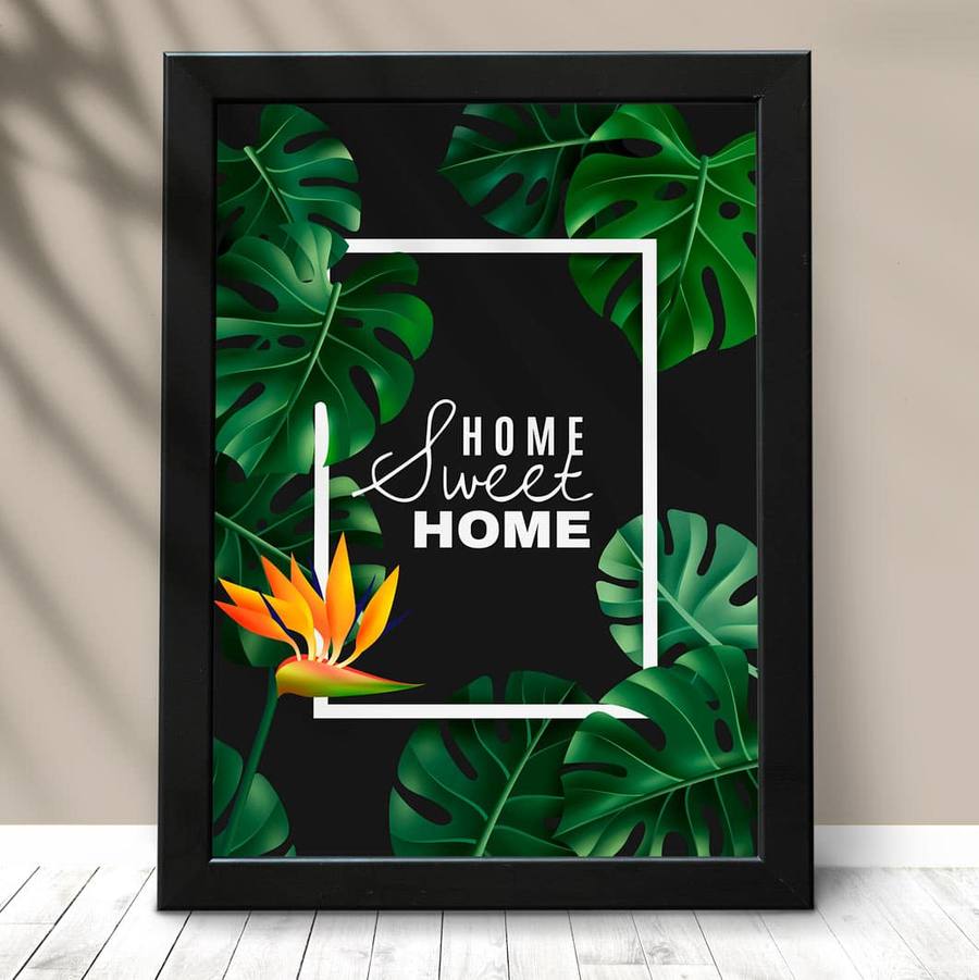 Quadro decorativo Home folhagem
