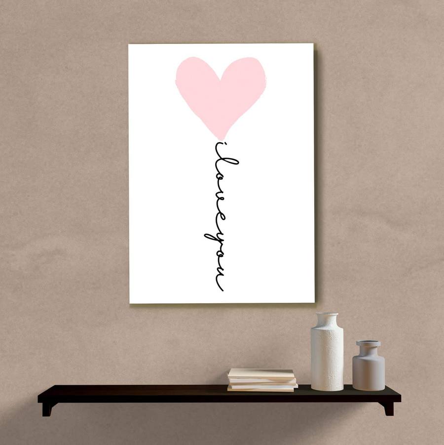 Quadro Decorativo I Love You - quadro decorativo em ambiente decorado
